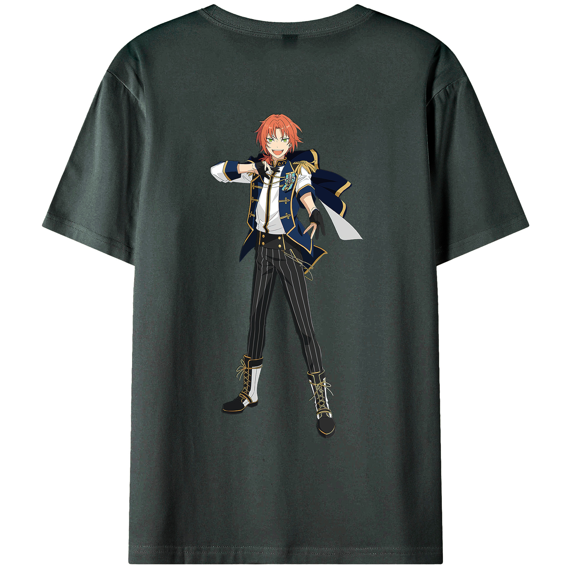 （画像用） あんさんぶるスターズ! Ensemble Stars 綿100％ メンズ半袖Tシャツ（バックプリント） 通気性